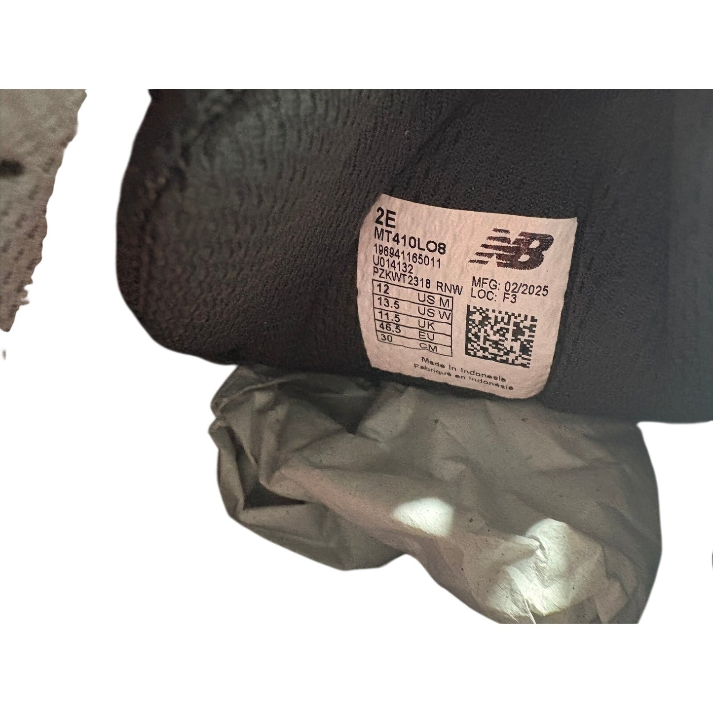 Men's 12 Wide - New Balance 410 V8 Trail Running Shoes Black/Cayenne/Shadow Grey