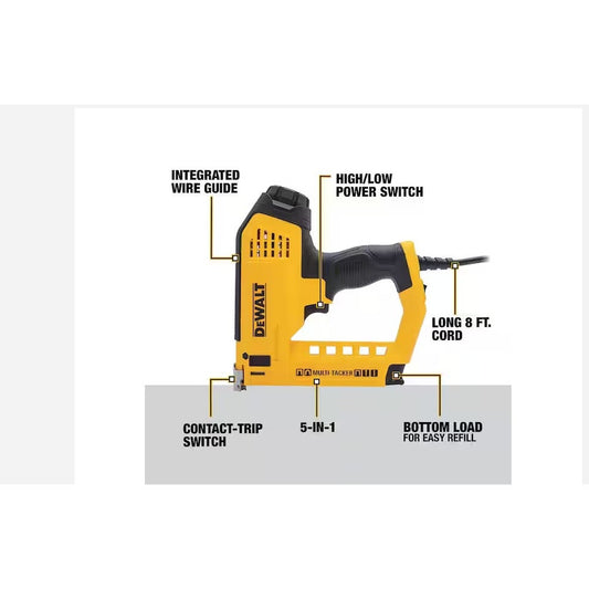 DeWalt DWHT75021 Heavy Duty Electric Multi-Tacker Stapler -Brad Nailer