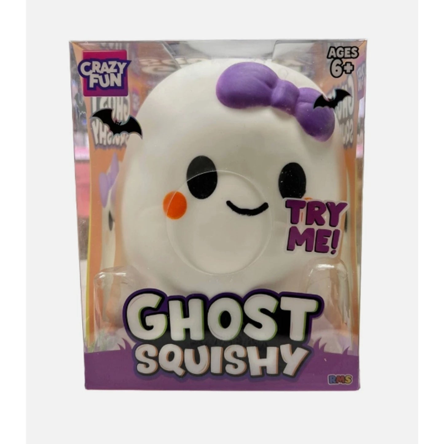 Crazy Fun Ghost Girl Squishy Bow Viral TikTok Sensory Squeeze Toy NEW Sealed RMS