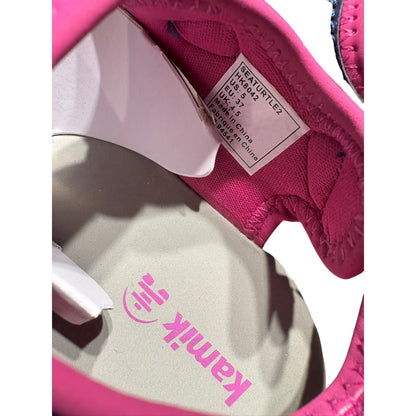 Kids Size 5 Kamik Child Seaturtle 2 Sandals (5.4" Heel to Toe) Navy & Pink New