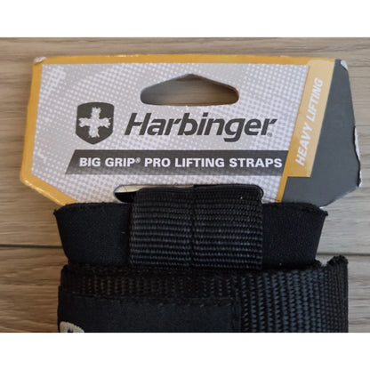 Harbinger Big Grip Pro Weight Lifting Straps No-Slip Strength Training Gym NWT
