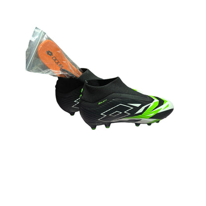 Size 8.5 Lotto Solista 300 VI Gravity FG Soccer Cleats Black Green White insoles
