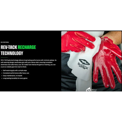 Cutters Football Gloves WR Wide Receiver Mens S Black Rev Pro 5.0 Extreme Grip