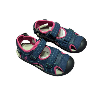 Kids Size 5 Kamik Child Seaturtle 2 Sandals (5.4" Heel to Toe) Navy & Pink New
