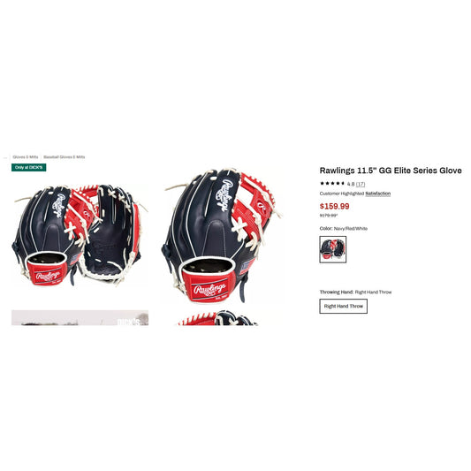 Rawlings 11.5'' GG Gold Glove Elite Series (USA Flag Version) GGE115NSW Baseball