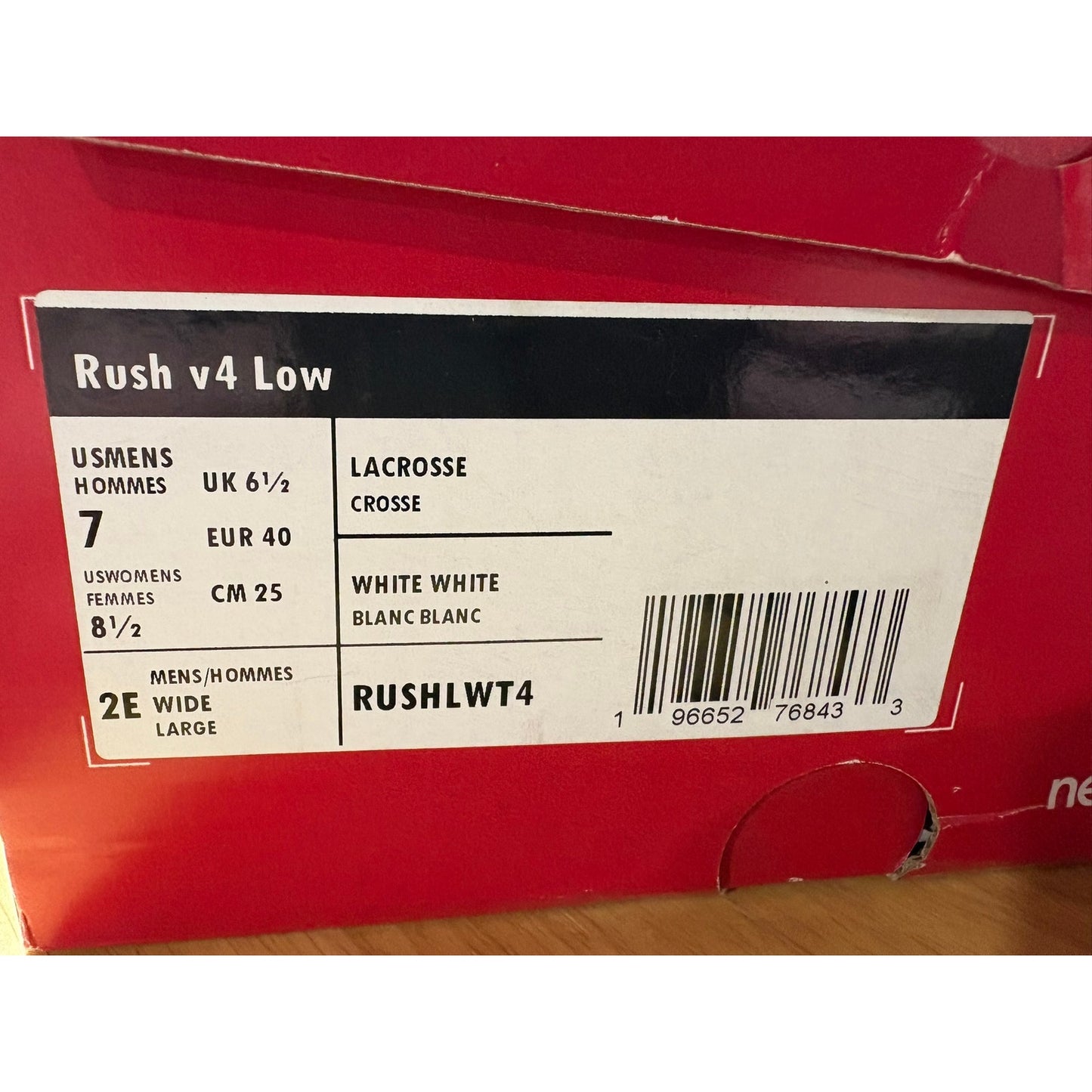 Mens 7 New Balance Men's Rush V4 Low Lacrosse Shoe Molded Cleats Shoes