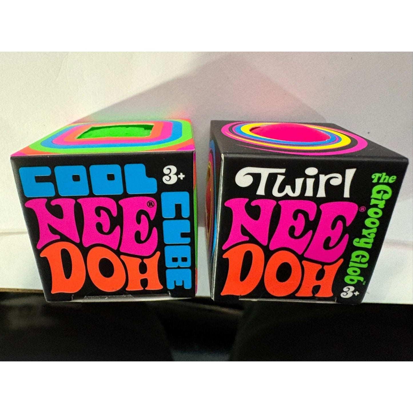 🔥 New Viral TikTok Nee Doh Mini Twirl (The Groovy Glob) and Cool Cube Lot of 2
