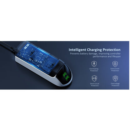 NexiGo Dual Charging Station Dock for PS5 DualSense Controller White for P-5