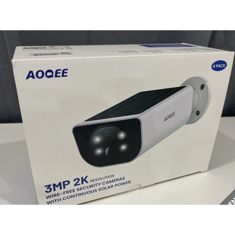 AOQEE 4pack Security Camera 3MP 2K res, Outdoor Wireless WiFi, Multi Options New