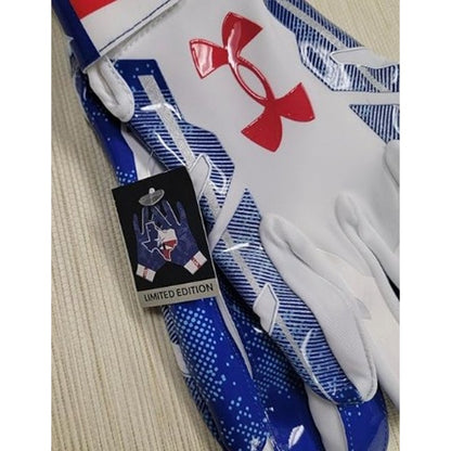 Under Armour Mens UA-F8 Football WR Receiver Gloves Limited Edition Texas USA