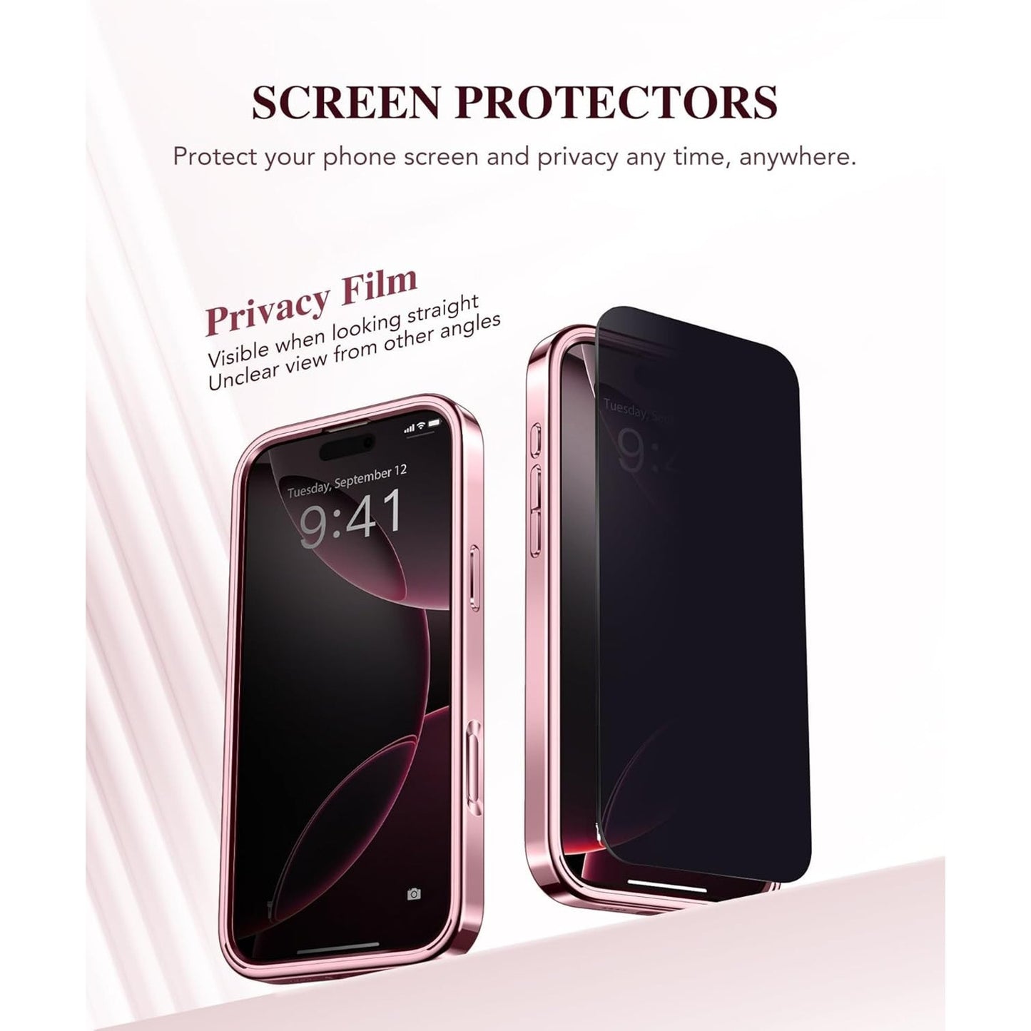 BERFY Magnetic for iPhone 16 Pro Case Clear Pink Compatible w MagSafe x004drx2x9