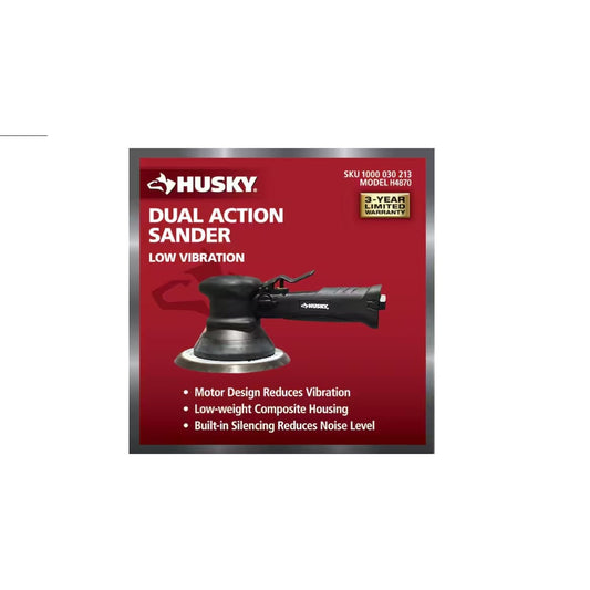 Husky 6" Dual Action Sander Low Vibration 1000 030 213 - H4870 Orbital