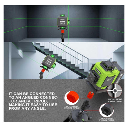 Chisib 16 Lines Green Laser Level Kit -4x360° 4D Self-Leveling Cross Line