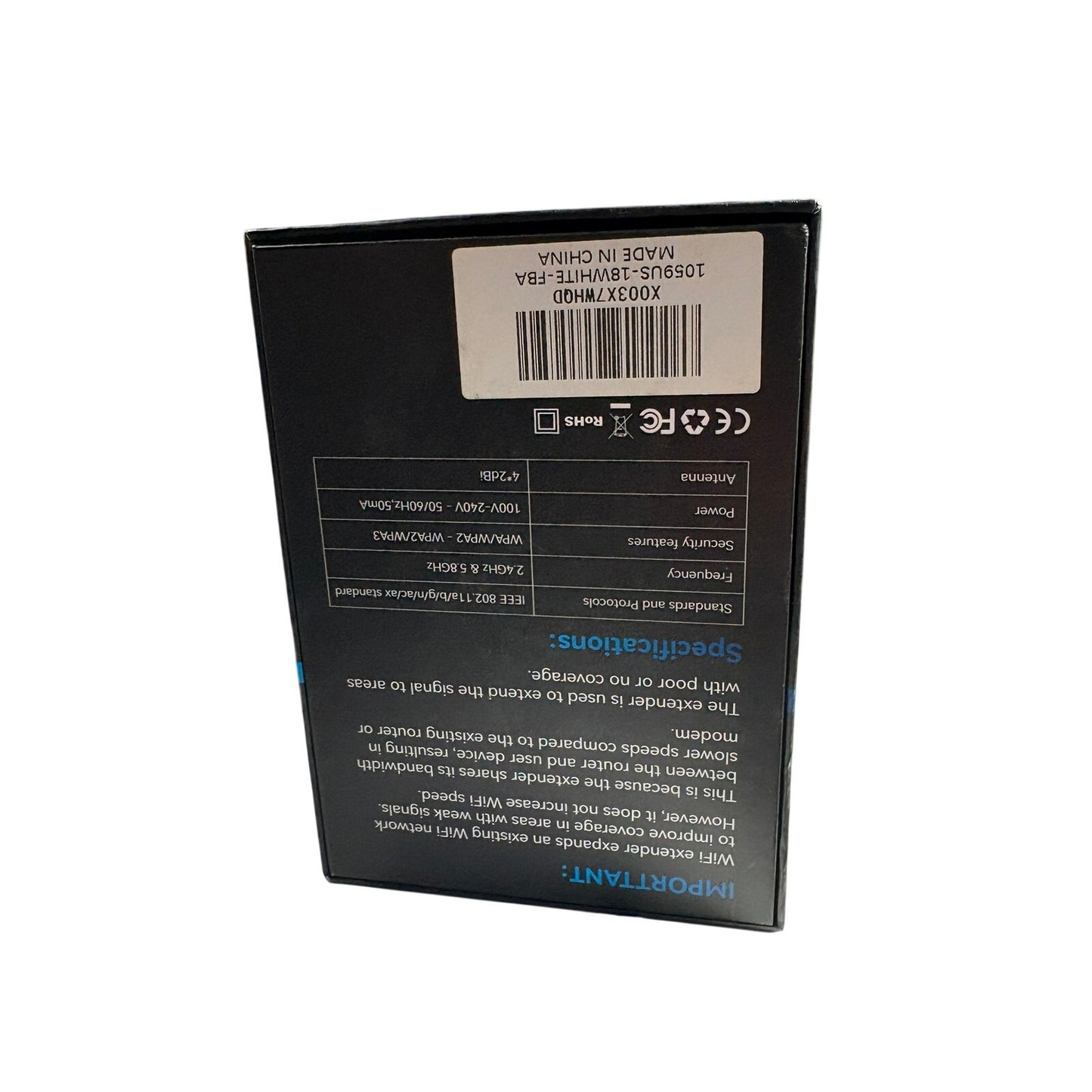 WiFi 6 Range Extender CF-XR182 Dual Band 2.4/5GHz WPA3 Mesh Repeater NEW Sealed