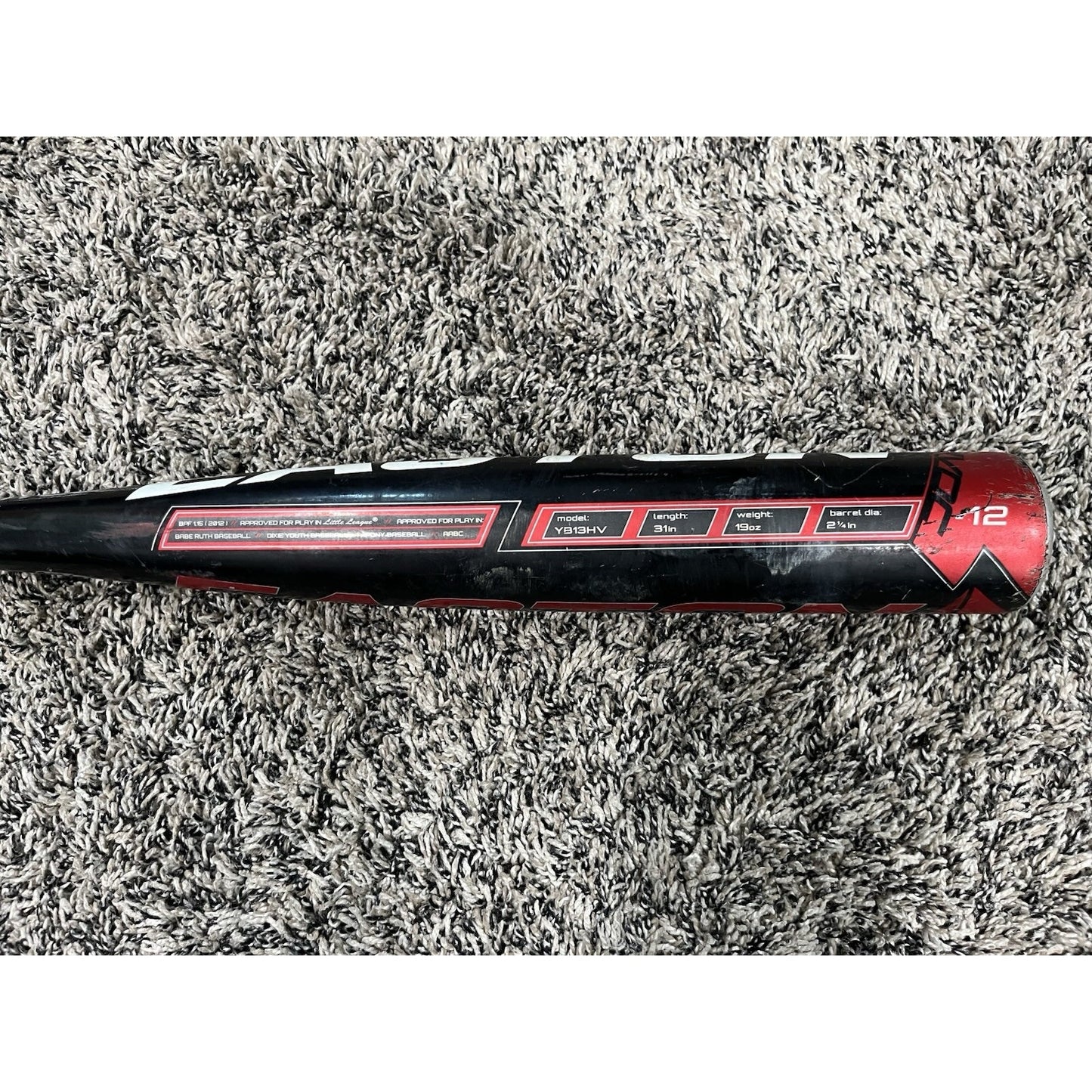 EASTON Havoc 31” 19oz Drop 12 Youth Baseball Bat -12 EUC USSSA Travel YB13HV