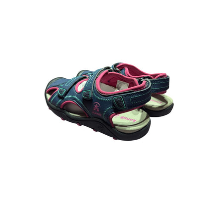 Kids Size 5 Kamik Child Seaturtle 2 Sandals (5.4" Heel to Toe) Navy & Pink New