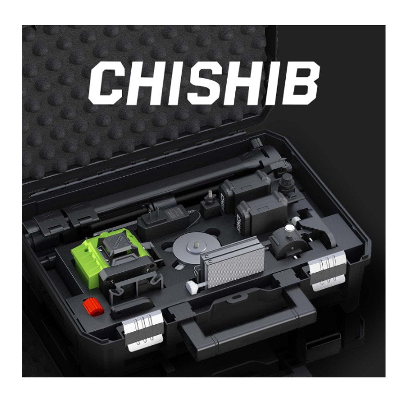 Chisib 16 Lines Green Laser Level Kit -4x360° 4D Self-Leveling Cross Line
