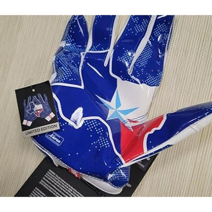 Under Armour Mens UA-F8 Football WR Receiver Gloves Limited Edition Texas USA